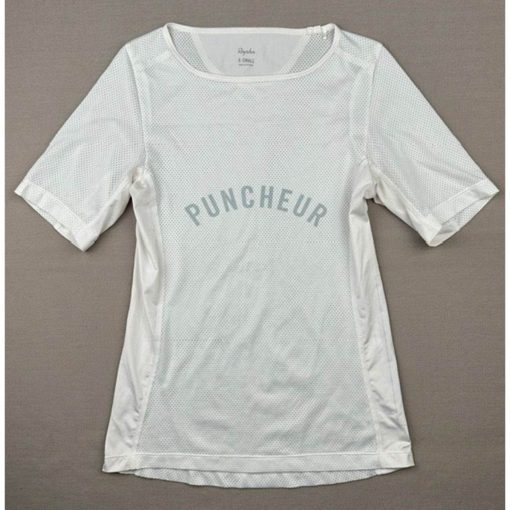 Rapha Puncheur Cycling Base Layer White Mesh Short Sleeve Shirt XS